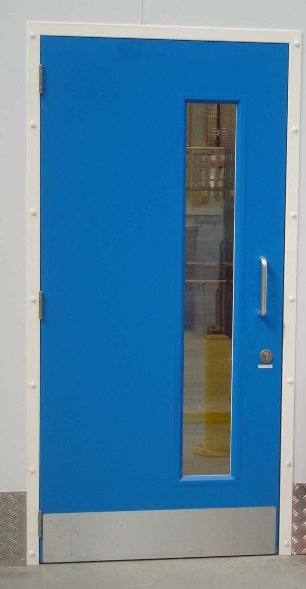 personnel fire door with long vision panels